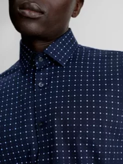 Calvin Klein Chemise Slim Imprimée En Popeline 9 Calvin Klein Chemise Slim Imprimée En Popeline -Pas Cher Calvin Klein Magasin K10K112091 CHW alternate2