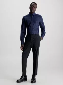 Calvin Klein Chemise Slim Imprimée En Popeline 10 Calvin Klein Chemise Slim Imprimée En Popeline -Pas Cher Calvin Klein Magasin K10K112091 CHW alternate3