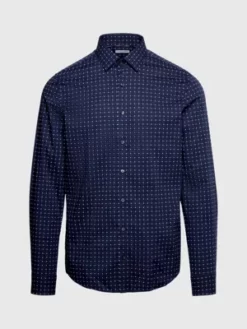 Calvin Klein Chemise Slim Imprimée En Popeline 11 Calvin Klein Chemise Slim Imprimée En Popeline -Pas Cher Calvin Klein Magasin K10K112091 CHW alternate4