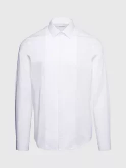 Calvin Klein Chemise Slim De Smoking En Popeline élastique -Pas Cher Calvin Klein Magasin K10K112092 YAF alternate4