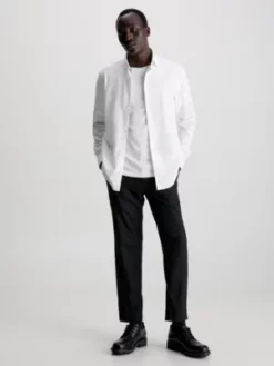 Calvin Klein Chemise De Soirée Slim Texturée 10 Calvin Klein Chemise De Soirée Slim Texturée -Pas Cher Calvin Klein Magasin K10K112106 0K4 alternate3