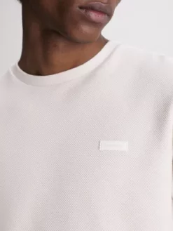 Calvin Klein T-shirt De Travail En Piqué -Pas Cher Calvin Klein Magasin K10K112160 ACE alternate2