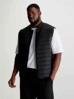 Calvin Klein Veste Sans Manches Matelassée Grande Taille En Nylon Froissé