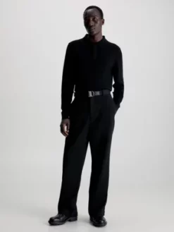 Calvin Klein Polo En Laine Mérinos -Pas Cher Calvin Klein Magasin K10K112217 BEH alternate3