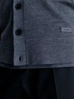 Calvin Klein Pull Cardigan En Laine Mérinos -Pas Cher Calvin Klein Magasin K10K112260 P4E alternate2