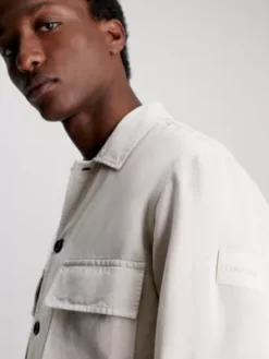 Calvin Klein Surchemise Boxy En Coton Et Lin -Pas Cher Calvin Klein Magasin K10K112336 ACE alternate2