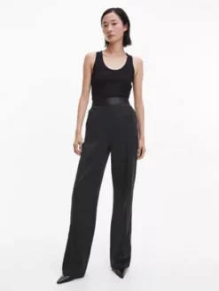 Calvin Klein Pantalon De Smoking Straight En Laine 8 Calvin Klein Pantalon De Smoking Straight En Laine -Pas Cher Calvin Klein Magasin K20K204959 BEH alternate1
