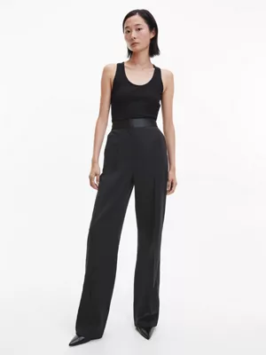 Calvin Klein Pantalon De Smoking Straight En Laine 4 Calvin Klein Pantalon De Smoking Straight En Laine – Image 2