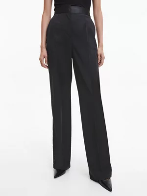 Calvin Klein Pantalon De Smoking Straight En Laine 3 Calvin Klein Pantalon De Smoking Straight En Laine