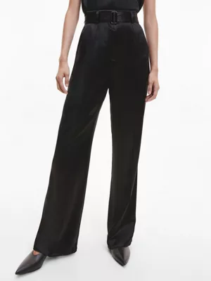 Calvin Klein Pantalon Ample En Satin 3 Calvin Klein Pantalon Ample En Satin