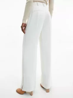 Calvin Klein Pantalon à Jambes Larges En Sergé -Pas Cher Calvin Klein Magasin K20K204968 PEX alternate2