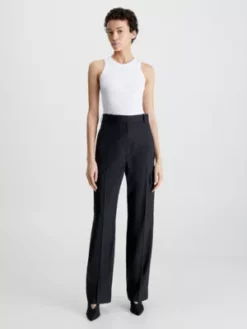 Calvin Klein Débardeur Skinny Côtelé Et Ajusté -Pas Cher Calvin Klein Magasin K20K205045 YAF alternate3