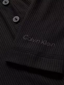 Calvin Klein Chemise Henley Skinny Côtelée En Modal 12 Calvin Klein Chemise Henley Skinny Côtelée En Modal -Pas Cher Calvin Klein Magasin K20K205102 BEH alternate4