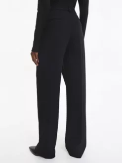 Calvin Klein Pantalon Plissé En Sergé De Laine -Pas Cher Calvin Klein Magasin K20K205126 BEH alternate2