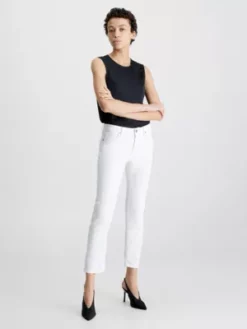 Calvin Klein Jean Slim Mid Rise Longueur Cheville -Pas Cher Calvin Klein Magasin K20K205159 1AA alternate3