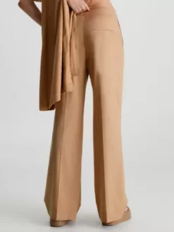 Calvin Klein Pantalon Droit Doux Et Cintré -Pas Cher Calvin Klein Magasin K20K205202 GV7 alternate1