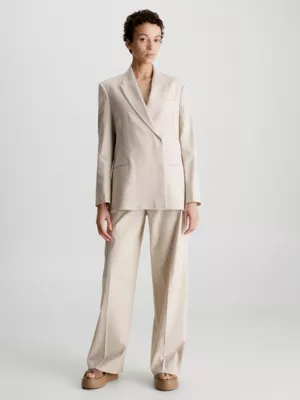 Calvin Klein Blazer Relaxed Cintré En Lin 6 Calvin Klein Blazer Relaxed Cintré En Lin – Image 4