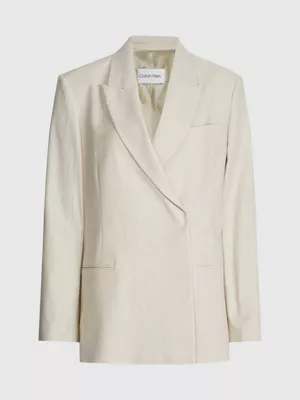 Calvin Klein Blazer Relaxed Cintré En Lin 7 Calvin Klein Blazer Relaxed Cintré En Lin – Image 5