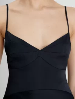 Calvin Klein Nuisette Slim Midi En Satin -Pas Cher Calvin Klein Magasin K20K205228 BEH alternate2