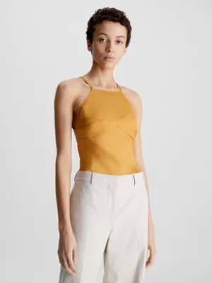 Calvin Klein Débardeur Slim Dos-nu 3 Calvin Klein Débardeur Slim Dos-nu