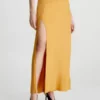 Calvin Klein Jupe Longue Slim En Satin -Pas Cher Calvin Klein Magasin K20K205230 KBH main