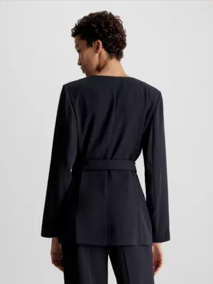 Calvin Klein Blazer à Ceinture En Sergé 4 Calvin Klein Blazer à Ceinture En Sergé – Image 2