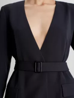 Calvin Klein Blazer à Ceinture En Sergé 9 Calvin Klein Blazer à Ceinture En Sergé -Pas Cher Calvin Klein Magasin K20K205240 BEH alternate2