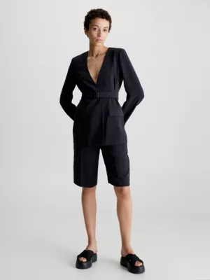 Calvin Klein Blazer à Ceinture En Sergé 6 Calvin Klein Blazer à Ceinture En Sergé – Image 4