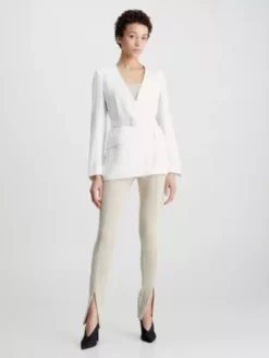 Calvin Klein Blazer à Ceinture En Sergé -Pas Cher Calvin Klein Magasin K20K205240 PEX alternate3