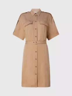 Calvin Klein Robe-chemise Relaxed En Lin Et Tencel 11 Calvin Klein Robe-chemise Relaxed En Lin Et Tencel -Pas Cher Calvin Klein Magasin K20K205246 GV7 alternate4