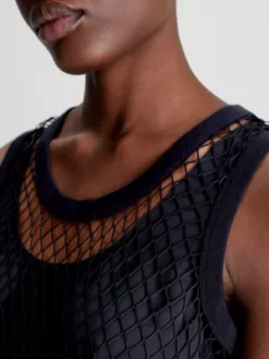 Calvin Klein Débardeur Filet Superposé -Pas Cher Calvin Klein Magasin K20K205252 BEH alternate2