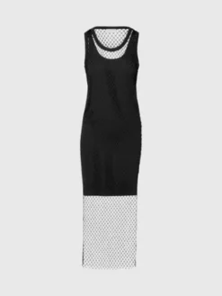 Calvin Klein Débardeur Filet Superposé -Pas Cher Calvin Klein Magasin K20K205252 BEH alternate4