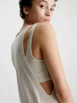 Calvin Klein Robe-débardeur En Soie Mélangée 9 Calvin Klein Robe-débardeur En Soie Mélangée -Pas Cher Calvin Klein Magasin K20K205271 ACN alternate2