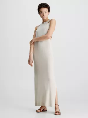 Calvin Klein Robe-débardeur En Soie Mélangée 3 Calvin Klein Robe-débardeur En Soie Mélangée