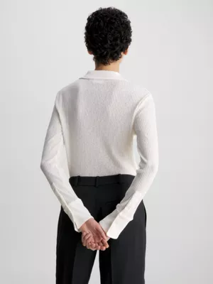 Calvin Klein Chemise Skinny Côtelée En Crêpe 4 Calvin Klein Chemise Skinny Côtelée En Crêpe – Image 2