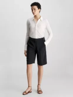 Calvin Klein Chemise Skinny Côtelée En Crêpe 10 Calvin Klein Chemise Skinny Côtelée En Crêpe -Pas Cher Calvin Klein Magasin K20K205309 YAT alternate3