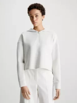 Calvin Klein Sweat-shirt à Capuche Relaxed Zippé En Scuba