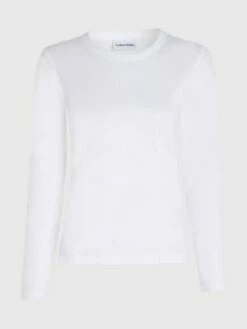 Calvin Klein T-shirt Lisse à Manches Longues -Pas Cher Calvin Klein Magasin K20K205337 YAF alternate5