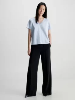 Calvin Klein T-shirt Col En V -Pas Cher Calvin Klein Magasin K20K205338 CAY alternate4