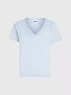 Calvin Klein T-shirt Col En V -Pas Cher Calvin Klein Magasin K20K205338 CAY alternate5