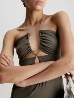 Calvin Klein Nuisette Slim En Jersey à Bretelles -Pas Cher Calvin Klein Magasin K20K205424 PF7 alternate2