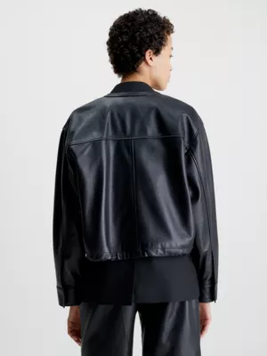 Calvin Klein Blouson Bomber En Cuir 4 Calvin Klein Blouson Bomber En Cuir – Image 2