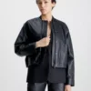 Calvin Klein Blouson Bomber En Cuir -Pas Cher Calvin Klein Magasin K20K205428 BEH main