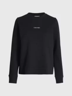 Calvin Klein Sweat-shirt En Coton Avec Micro-logo -Pas Cher Calvin Klein Magasin K20K205453 BEH alternate4