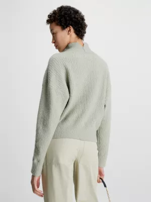 Calvin Klein Pull Relaxed En Maille Flammée 4 Calvin Klein Pull Relaxed En Maille Flammée – Image 2