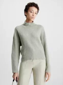 Calvin Klein Pull Relaxed En Maille Flammée