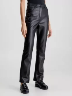 Calvin Klein Pantalon Slim En Cuir