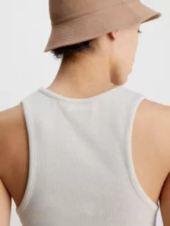 Calvin Klein Débardeur Skinny Côtelé En Modal -Pas Cher Calvin Klein Magasin K20K205546 ACN alternate2