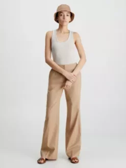 Calvin Klein Débardeur Skinny Côtelé En Modal -Pas Cher Calvin Klein Magasin K20K205546 ACN alternate3