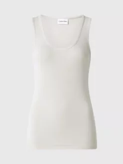 Calvin Klein Débardeur Skinny Côtelé En Modal -Pas Cher Calvin Klein Magasin K20K205546 ACN alternate4